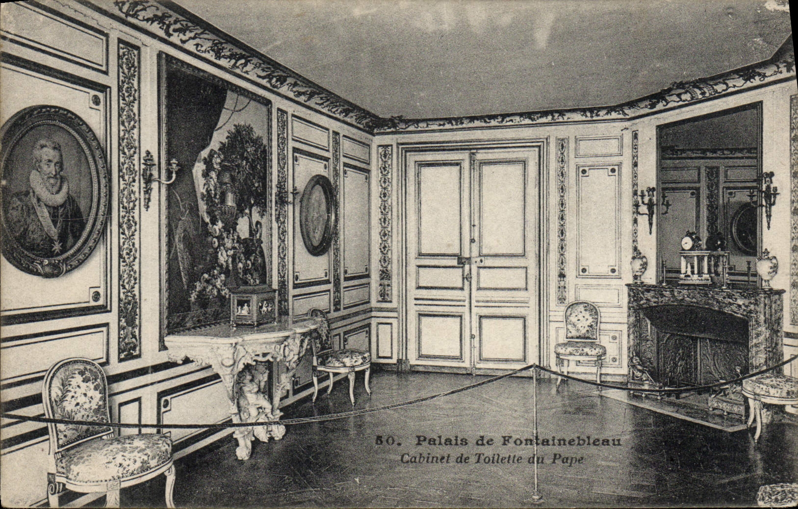 Palazzo di Fontainebleau — Cabinet de Toilette du Pape — editore non identificato, n° 50