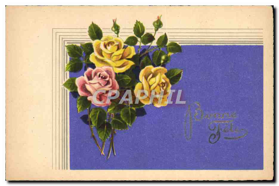 CPA Bonne Fete Fleurs