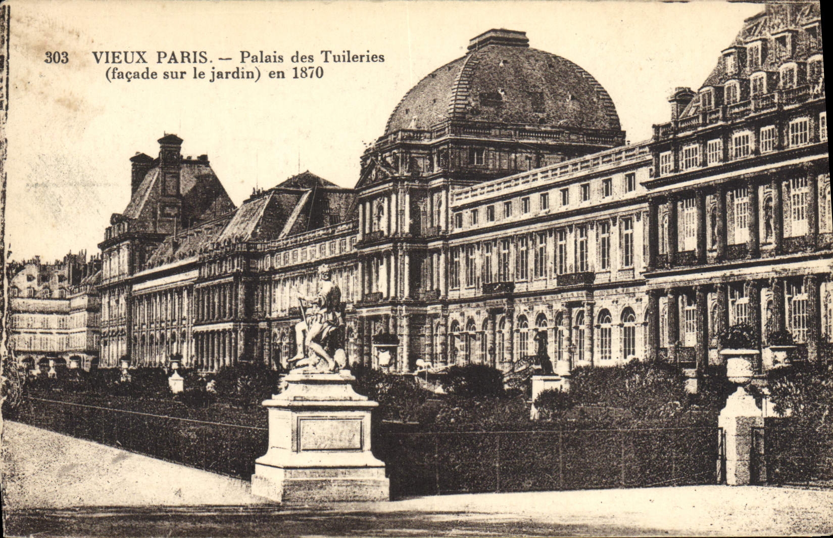 CPA Vieux Paris Palais Des Tuileries Facade sur le jardin