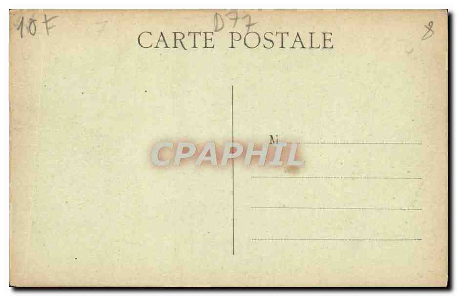 Palacio de Fontainebleau — Pavillon de Madame de Maintenon y Capilla Saint-Saturnin — editor no identificado, número de serie 8 — Reverso