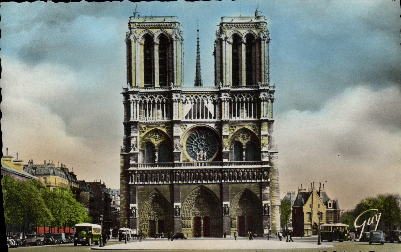 CPM Merveilles Facade De La Cathedrale Notre Dame Paris