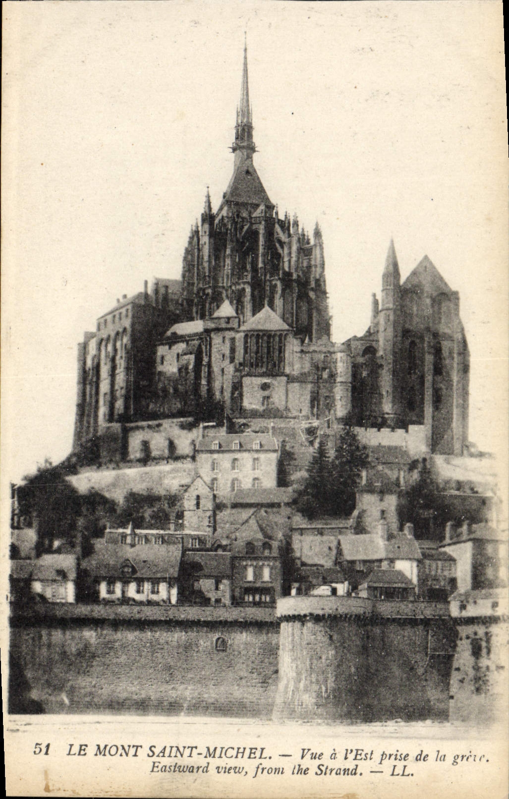 CPA Le Mont Saint Michel Vue I'Est Prise De La Greve