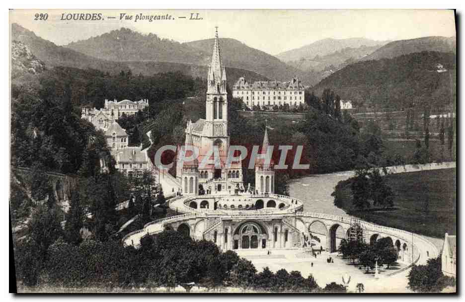 CPA Lourdes Vue Plongeante