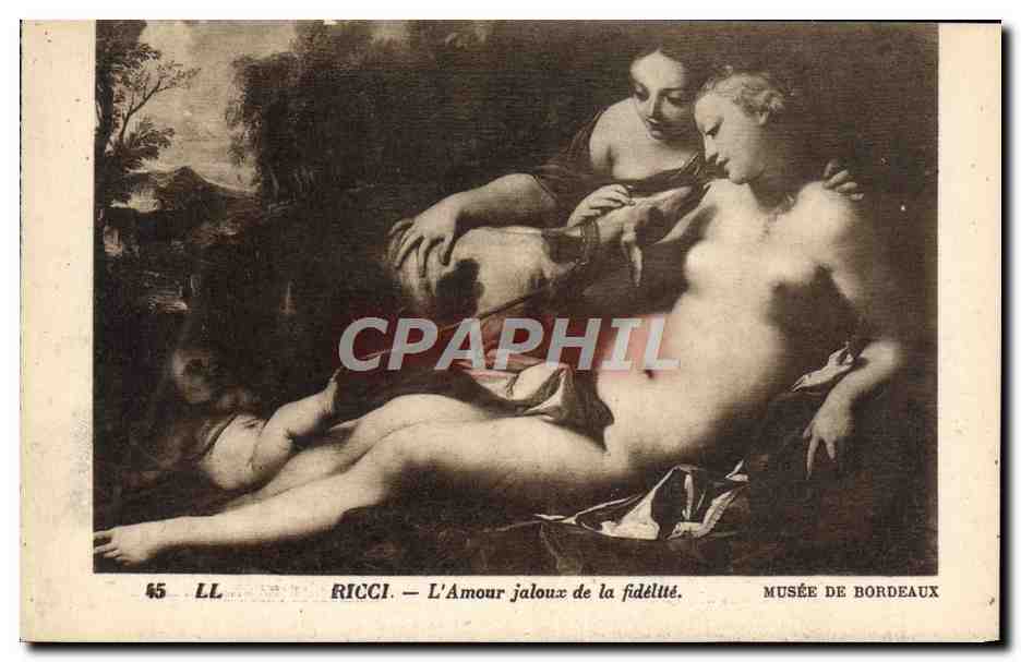 CPA Ricci L'Amour Jaloux De La Fidelite Musee de Bordeaux