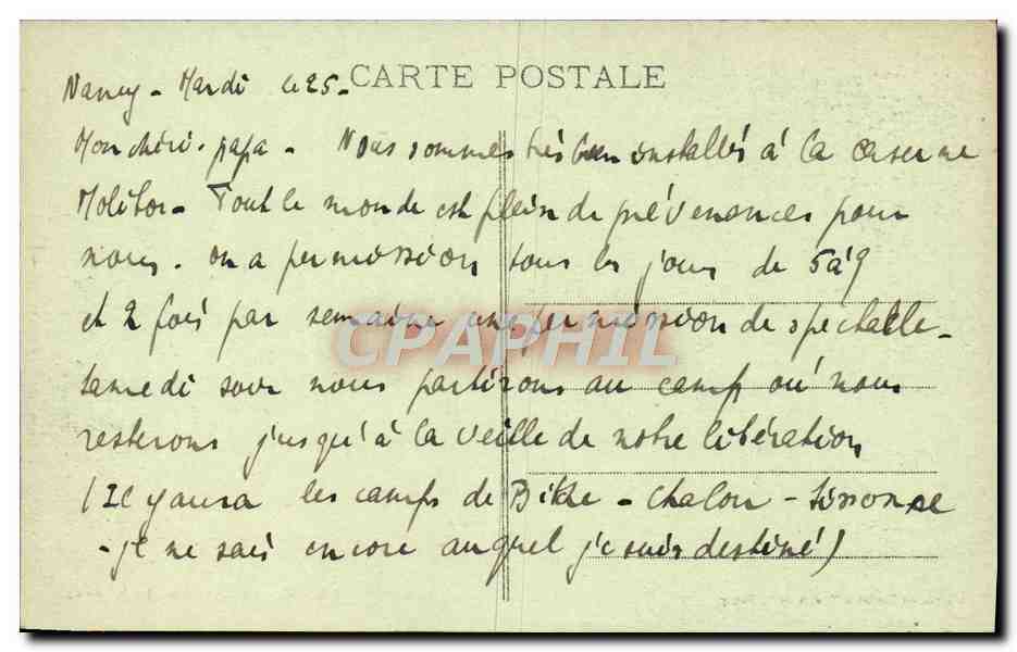 CPA Nancy Le Pepiniere Le jet d'eau — Rückseite
