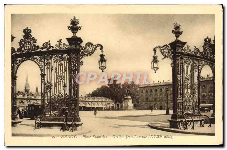 CPA Nancy Place Stanistas Grilles Jean Lamour