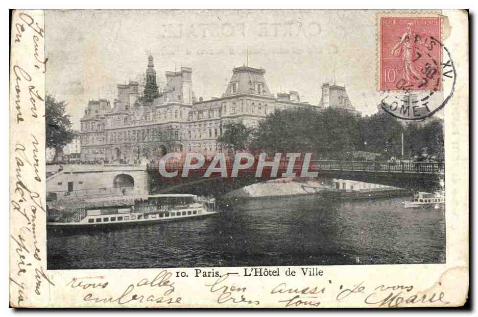 CPA Paris L'Hotel de Ville
