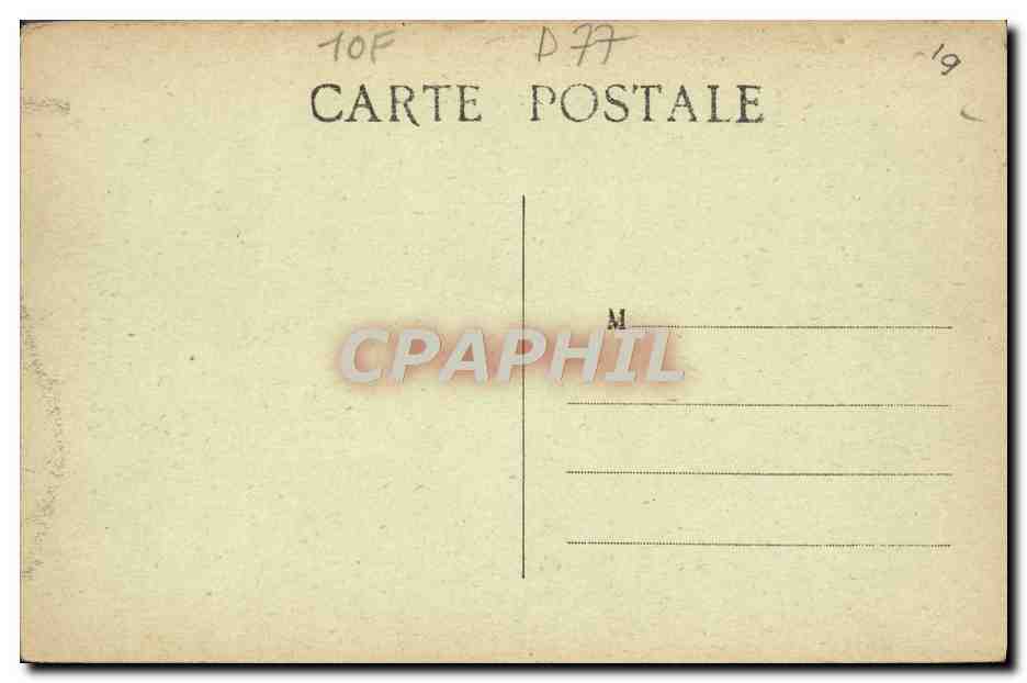 Schloss FONTAINEBLEAU — Der Karpfenteich und das Pavillon des Kaisers — unbekannter Verlag, Seriennummer 19 — Rückseite
