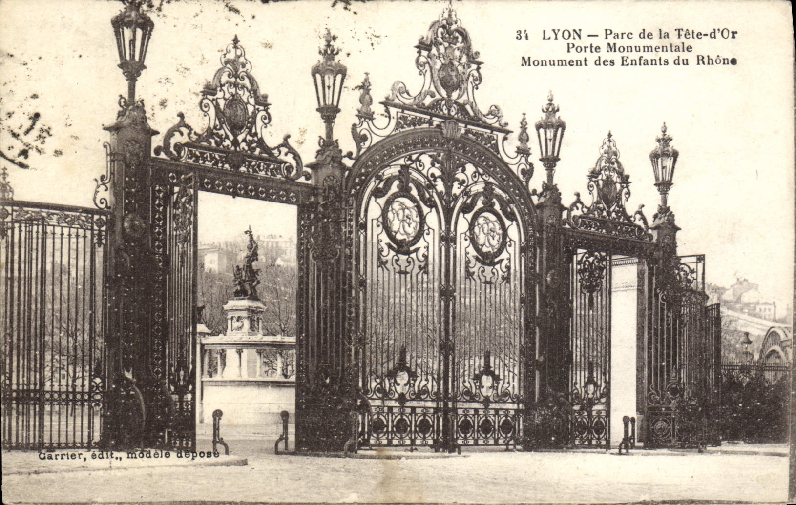 LYON — Parc de la Tête-d'Or — Porte Monumentale du Rhône