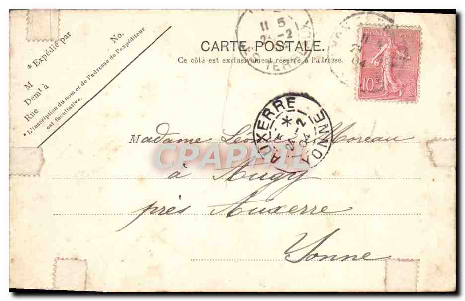 Lyon — Église de Fourvière et Vue générale prise de la Tour Métallique — P. M. Lyon, No. 129 — Verso