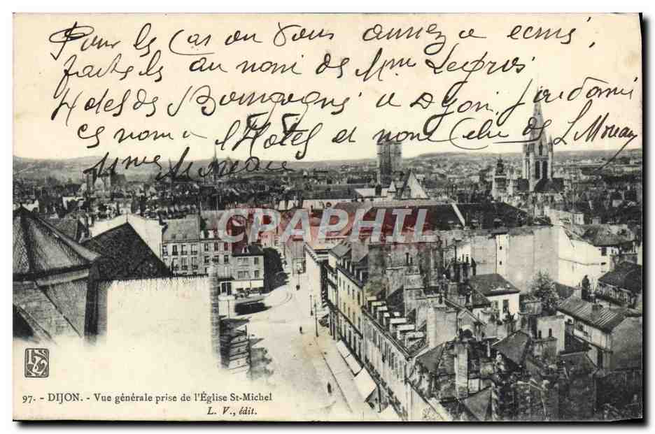 CPA Dijon Vue Generale Prise de L'Eglise St Michel