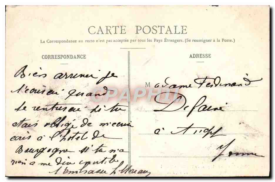 CPA Dijon Vue Generale Prise de L'Eglise St Michel — Rückseite