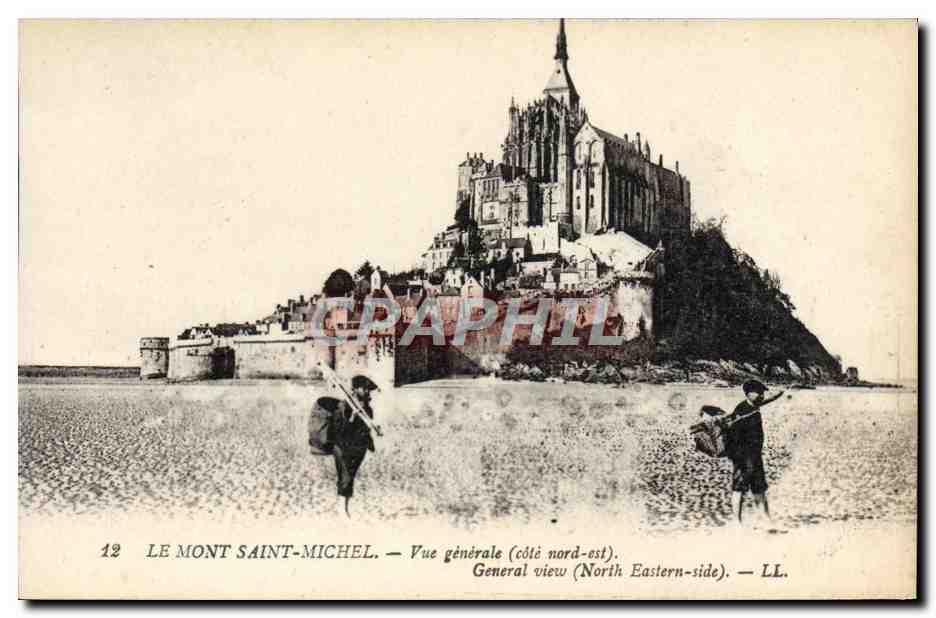 Le Mont Saint-Michel — Vue générale (côté nord-est) — LL. n°12