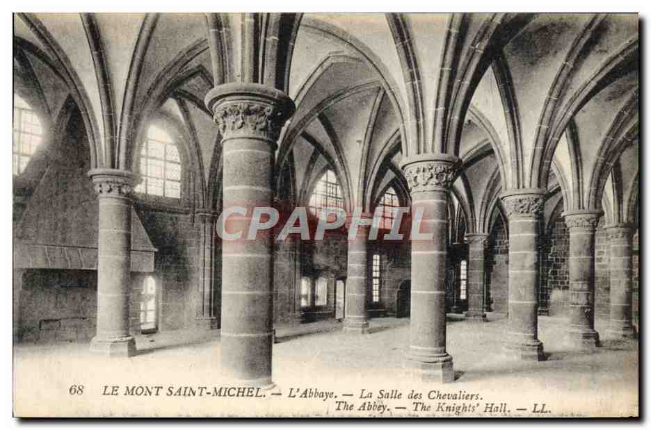 CPA Le Mont Saint Michel L'Abbaye La Salle des Chevaliers