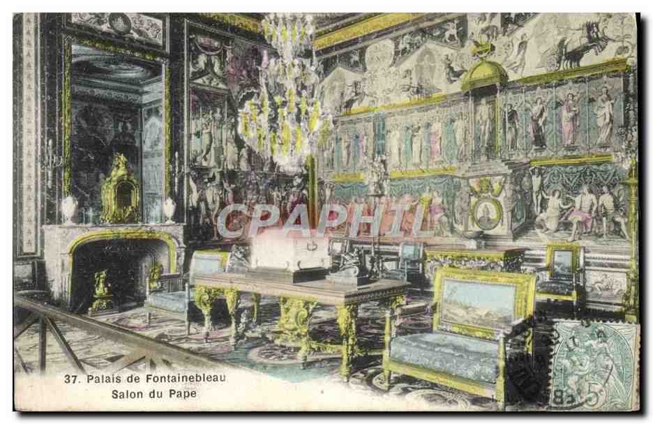 Palacio de Fontainebleau — Salón del Papa — editor no identificado, n° 37