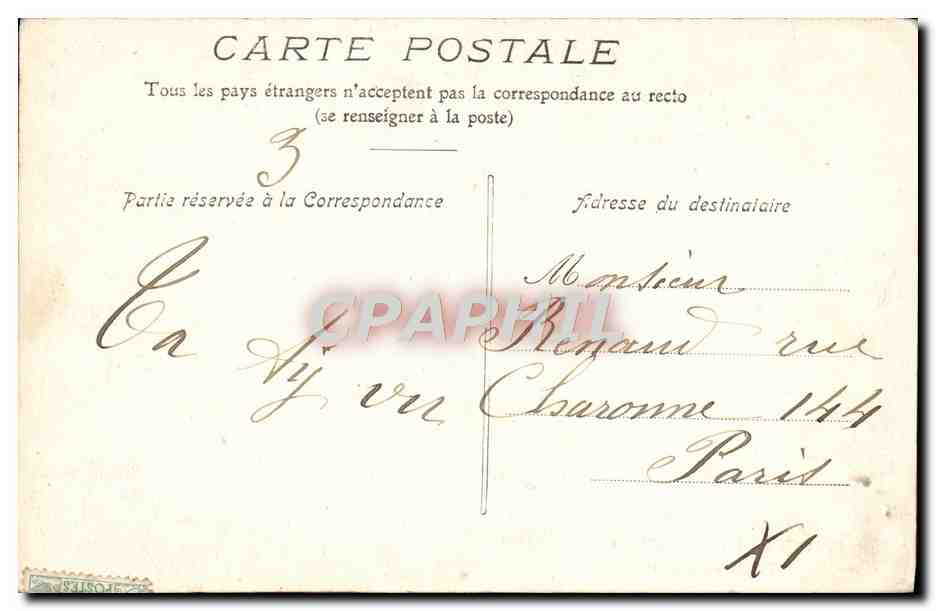 Palacio de Fontainebleau — Salón del Papa — editor no identificado, n° 37 — Reverso