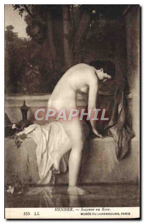 CPA Henner Suzanne au Bain Musee du Luxembourg Paris Nu erotique