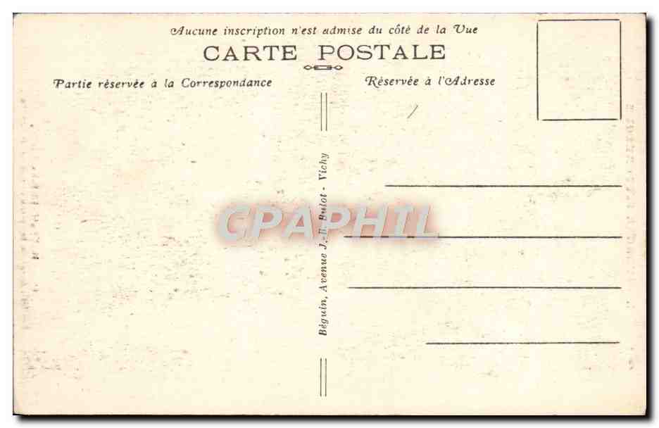 Les jolis bords de la Sioule et vue sur le Château — Châteauneuf-les-Bains — L'Auvergne Pittoresque, n°11 — Rückseite