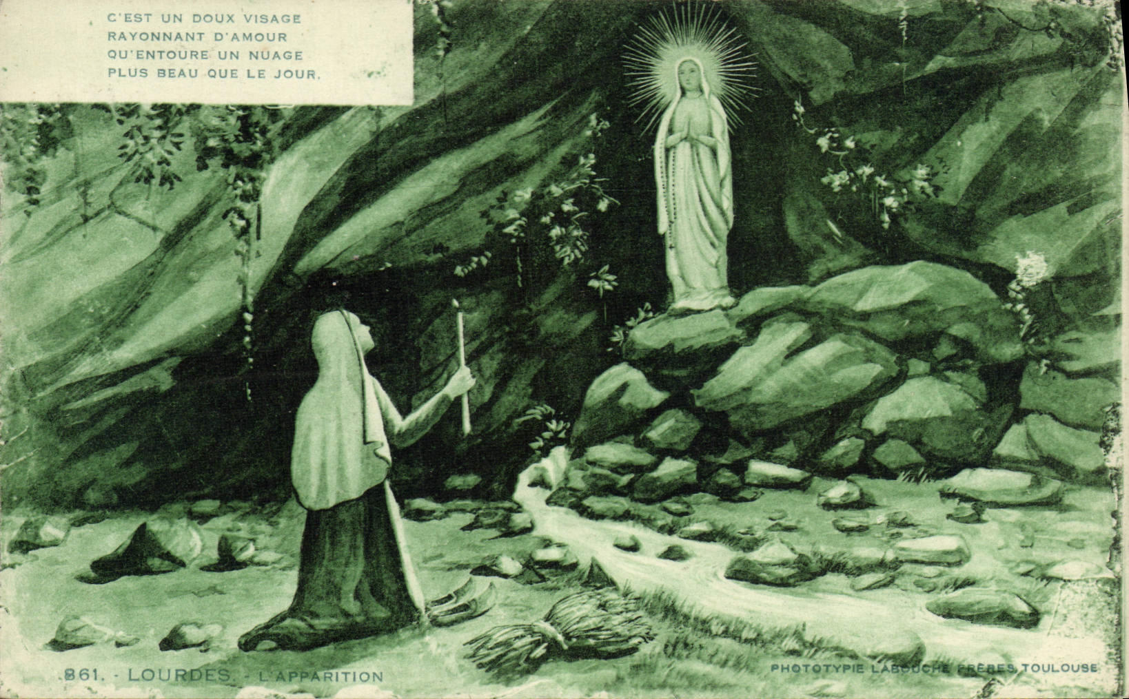 CPA Lourdes L'Apparition