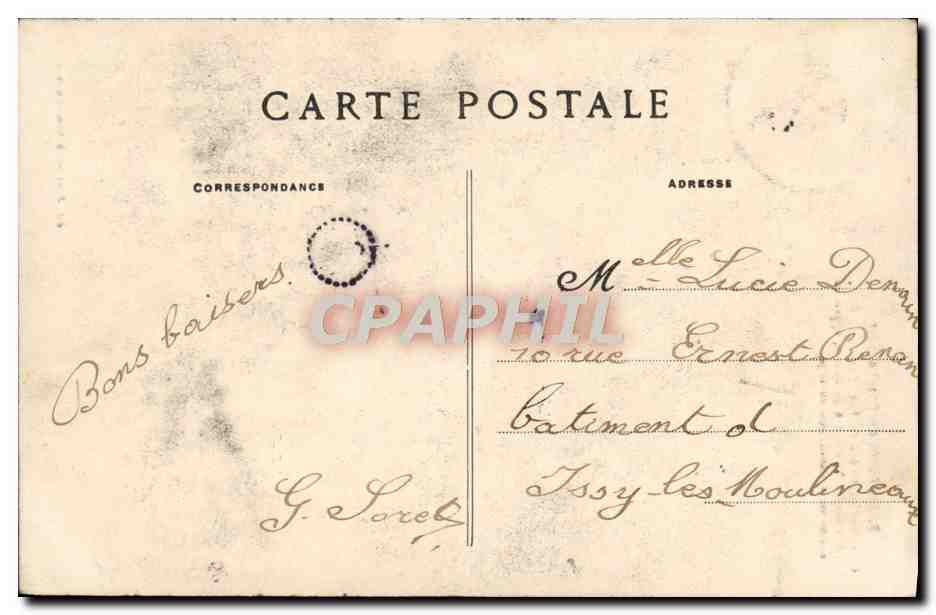 Forst von Rambouillet — Kreuzung des Chêne du Roi (Poteau du Roi) — Verlag Julliès, in Grisy-Rouvre — Rückseite