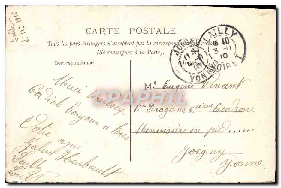 Forêt de Fontainebleau — La Mare aux Fées (Gorge aux Loups) — série 36, éditeur non visible — Verso
