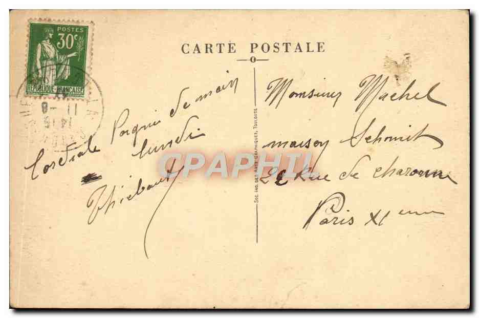 CPA Le pont des Ajustons Route de marjevols a la mothe La Canourgue  — Rückseite