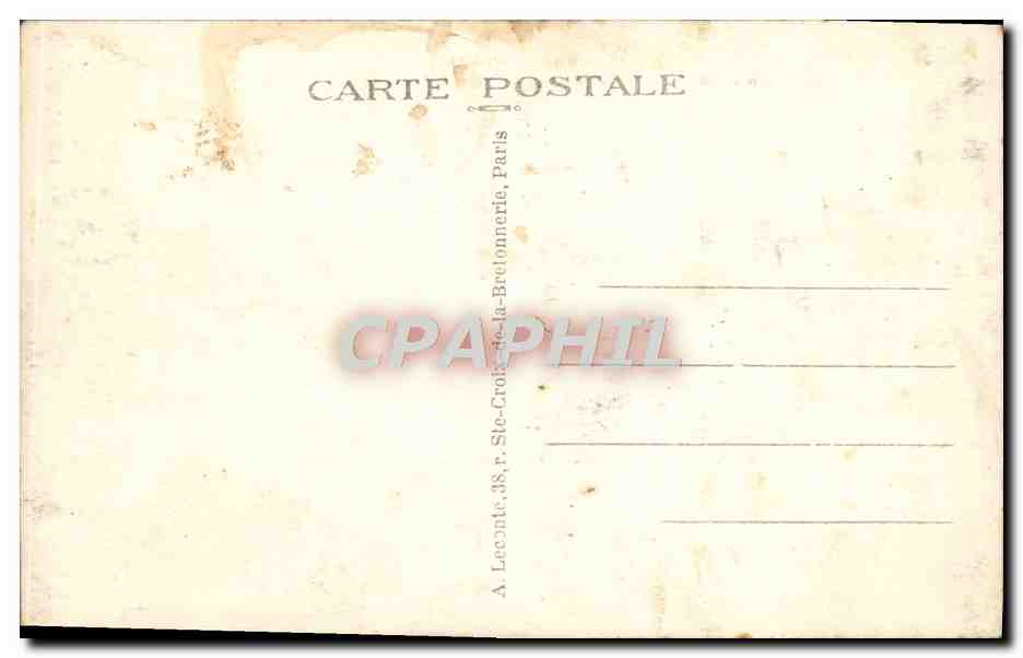 CPA Paris L'Hotel de Ville et la de Rivoli — Verso