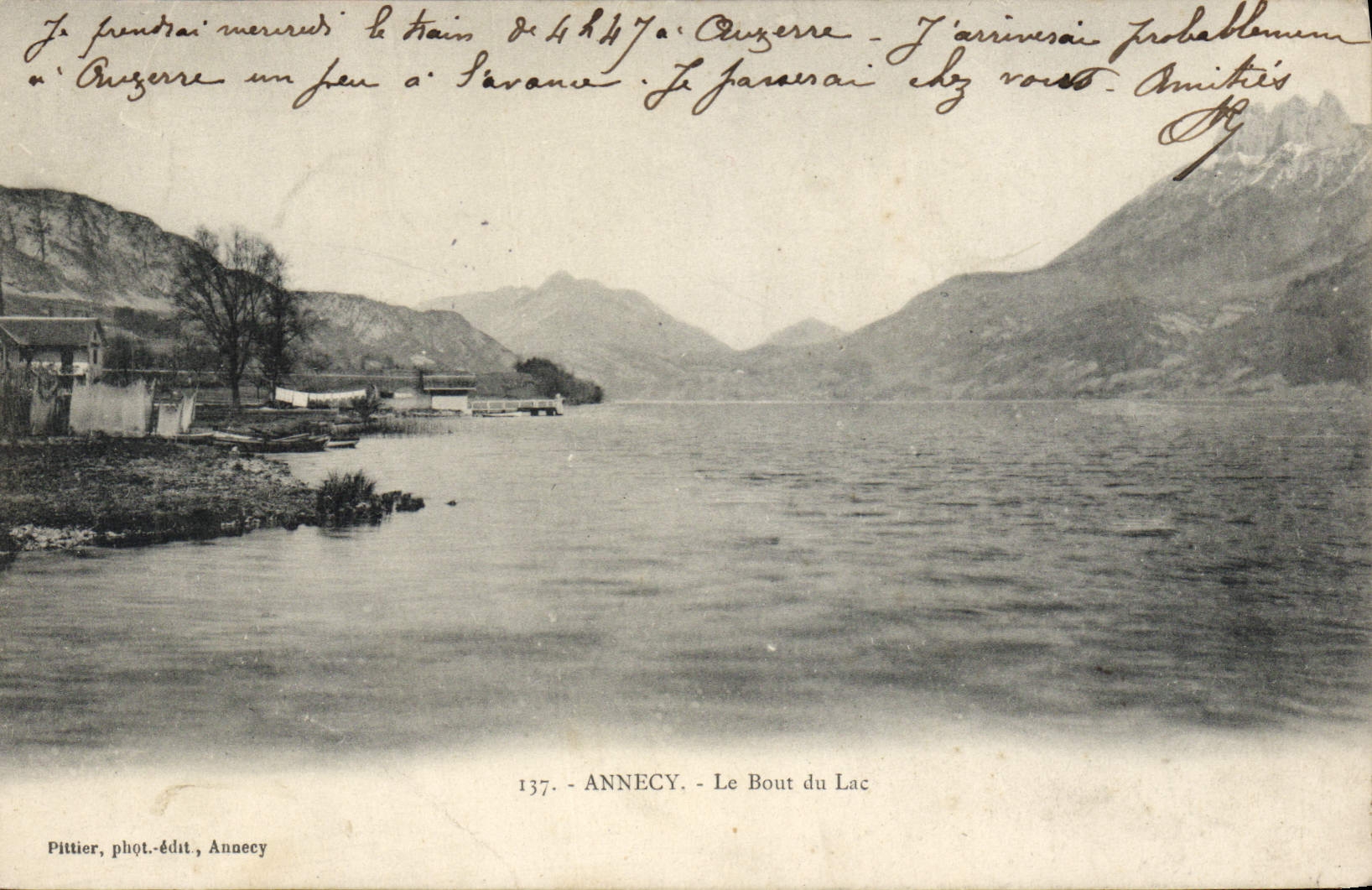 Annecy — Le Bout du Lac — Pittier, phot.-édit, Annecy, n°137