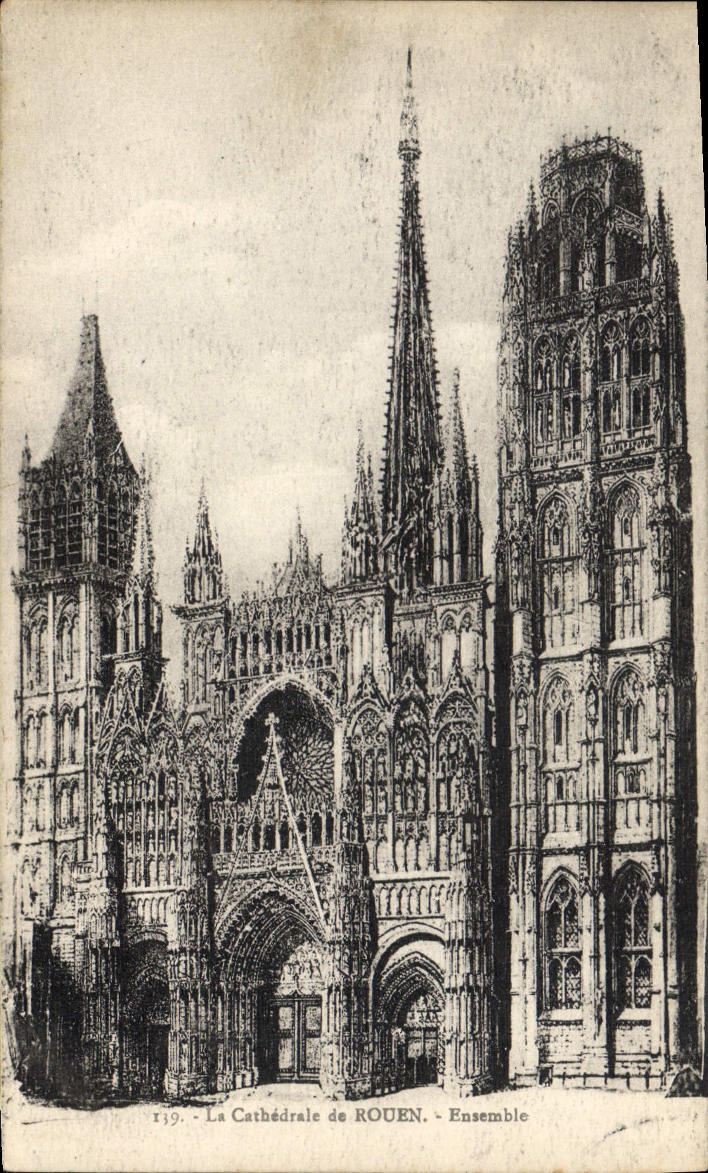 CPA Rouen Le Cathedrale Ensemble