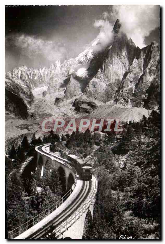 CPM Chamonix La Mer de Glace Le viaduc et le Dru 