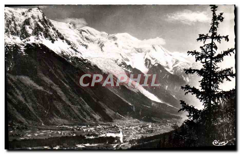 CPM Chamonix Vue Generale et le Mont Blanc