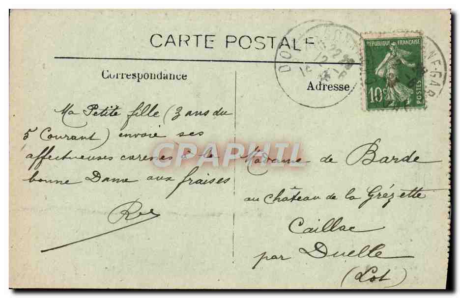 CPA Cite de Carcassonne Le Chateau Feodal entree principale — Rückseite