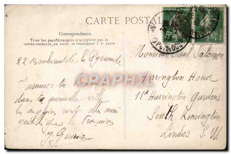 CPA L'Auvergne Pittoresque Le Mont Dore un des rochers du Sancy  — Verso
