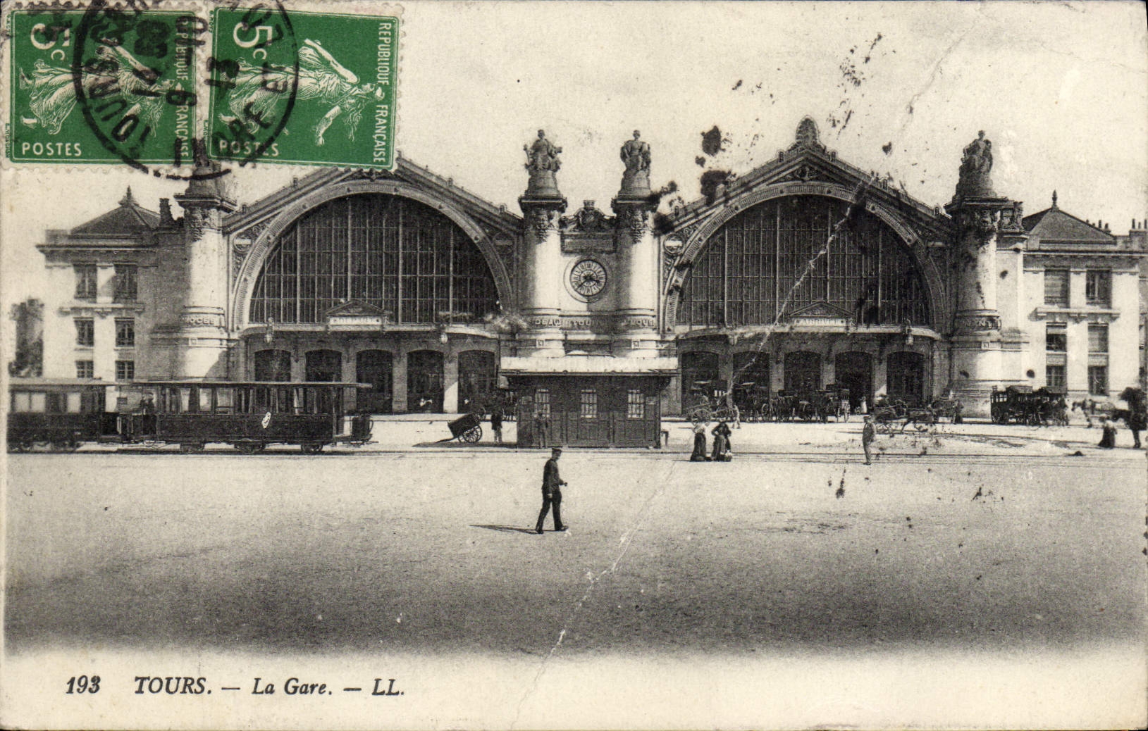CPA Tours La Gare