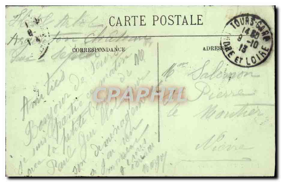 CPA Tours La Gare — Rückseite