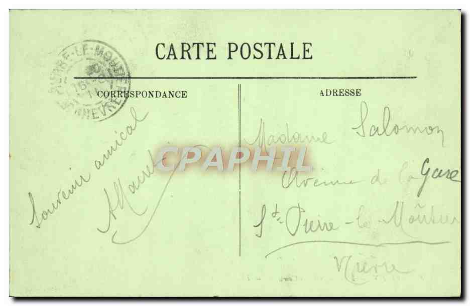 CPA Vichy L'Orangerie des Celestins — Verso