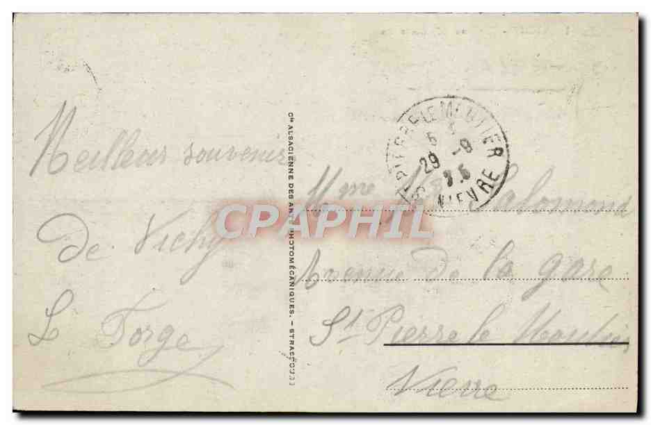 CPA Vichy Pavillon des Celestins — Verso