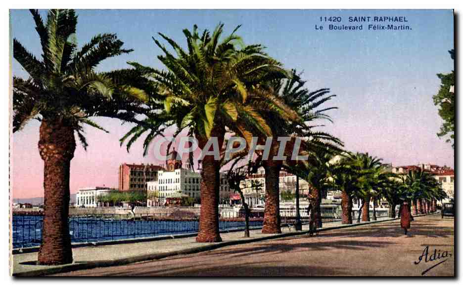 CPA Saint Raphael Le Boulevard Felix Martin