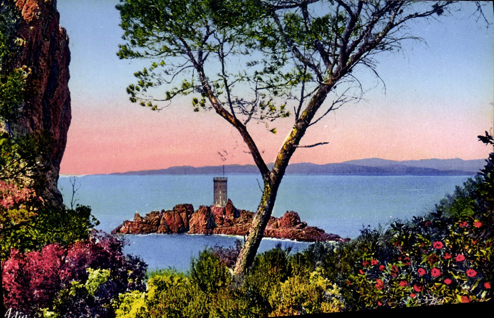 CPA Agay Vue sur l'ile d'or