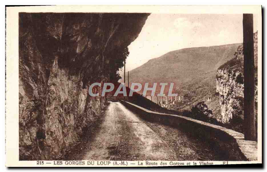 CPA Gourdon Les Gorges Du Loup La Route des Gorges et le viaduc