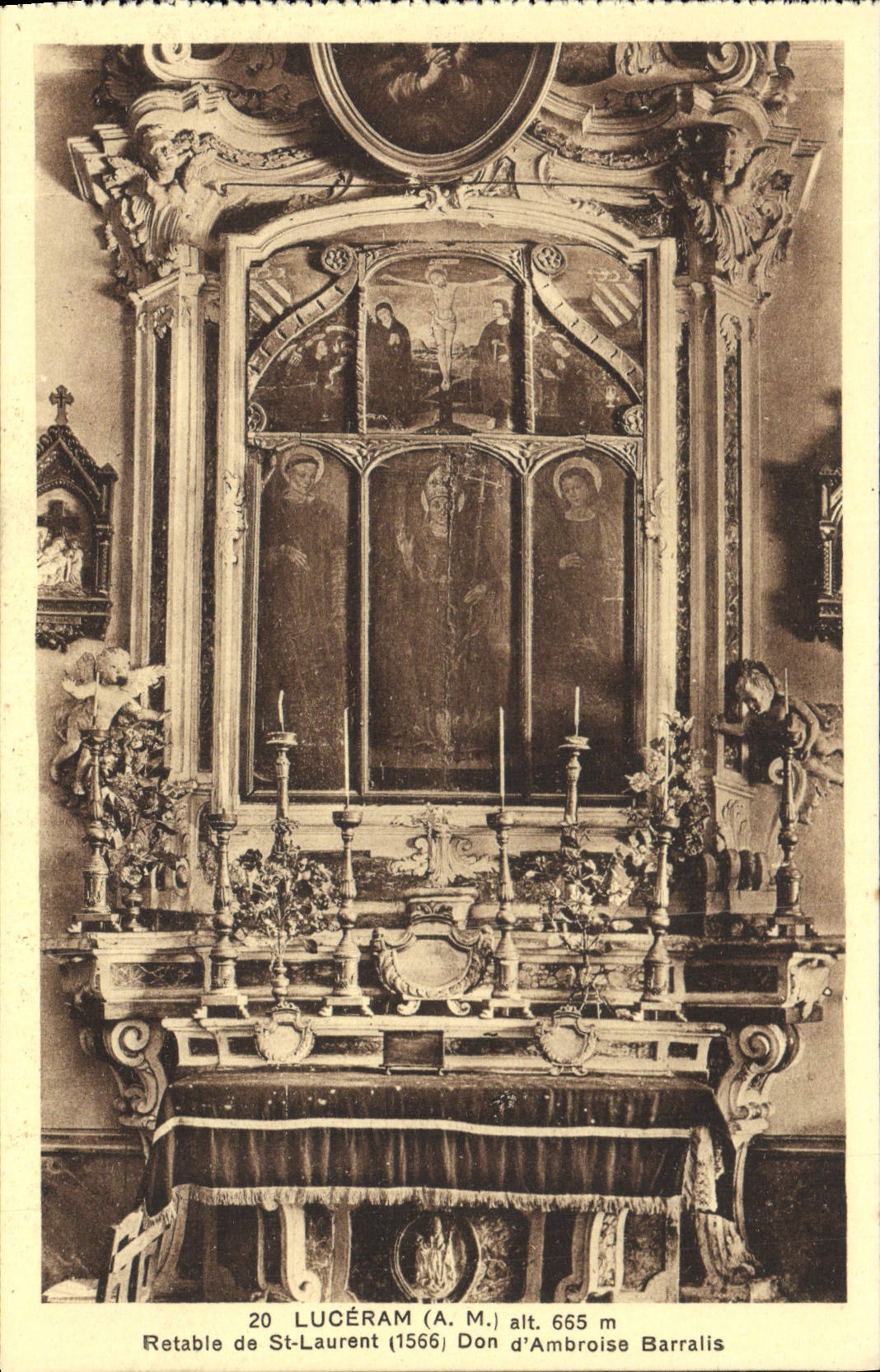 CPA Luceram Retable de St Bernard Don d'Amboise Barralis