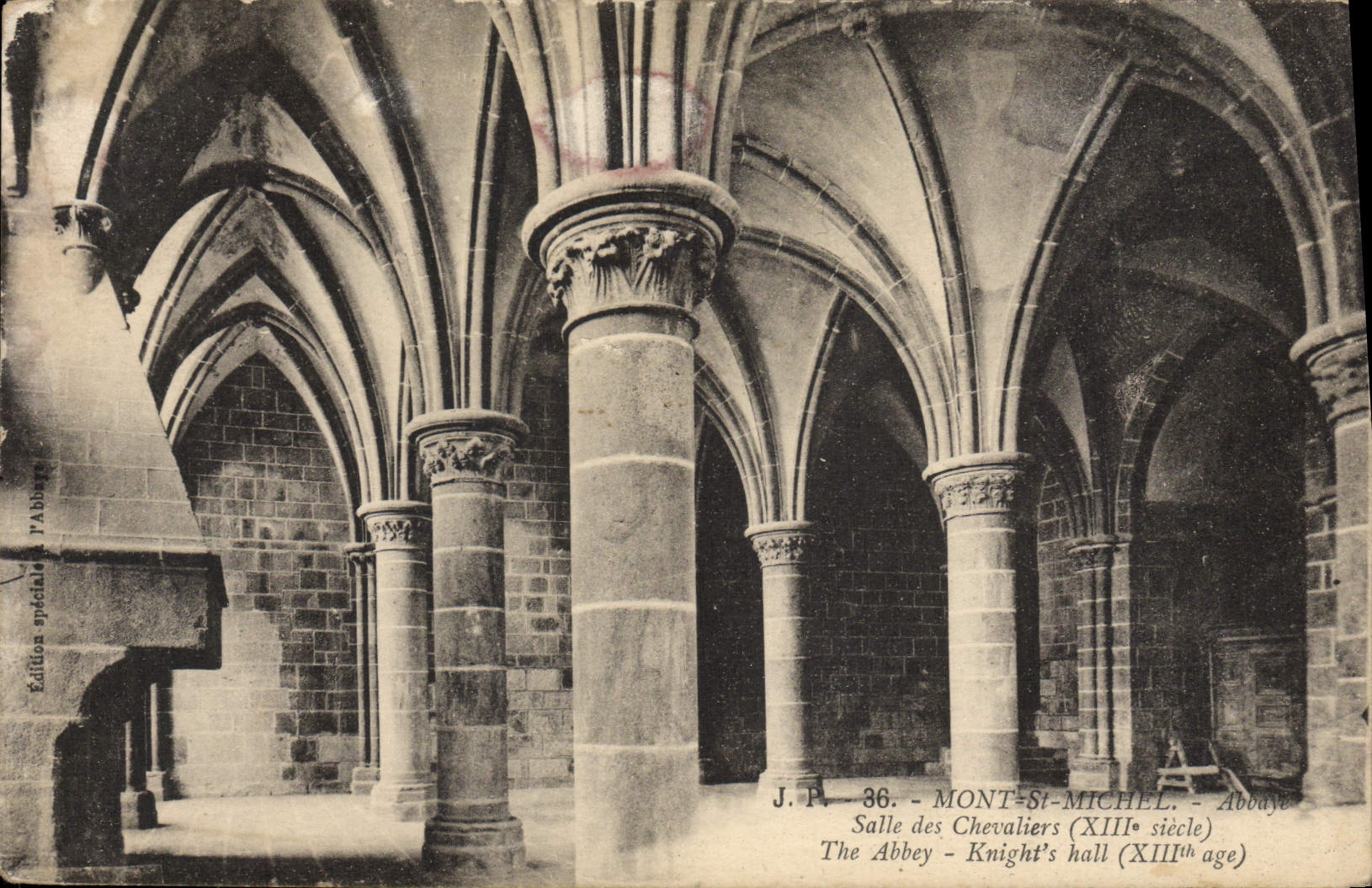 CPA Mont St Michel Salle des Chevaliers