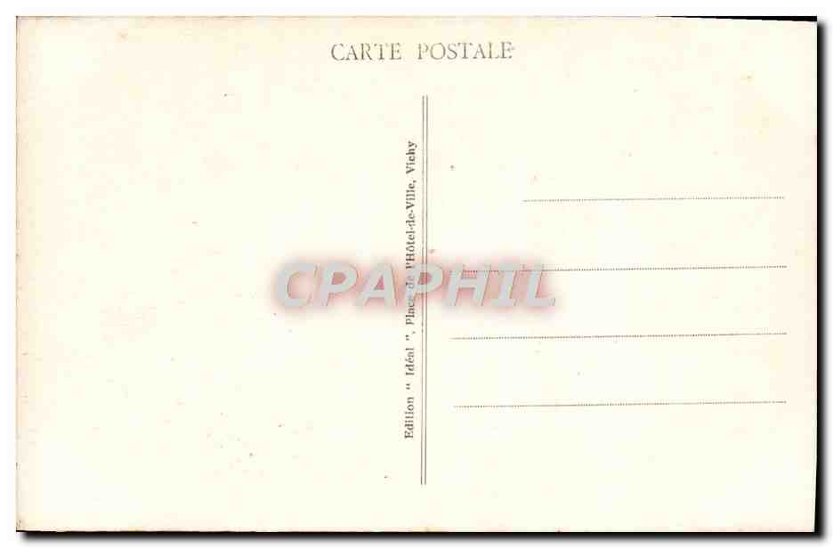 CPA Vichy Le Chalet de L'Empereur — Rückseite