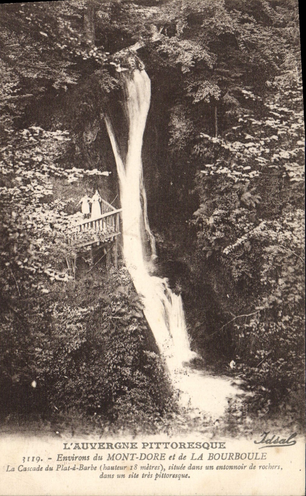 CPA Environs du Mont Dore et de la Bourboule La cascade du Plat a Barbe 