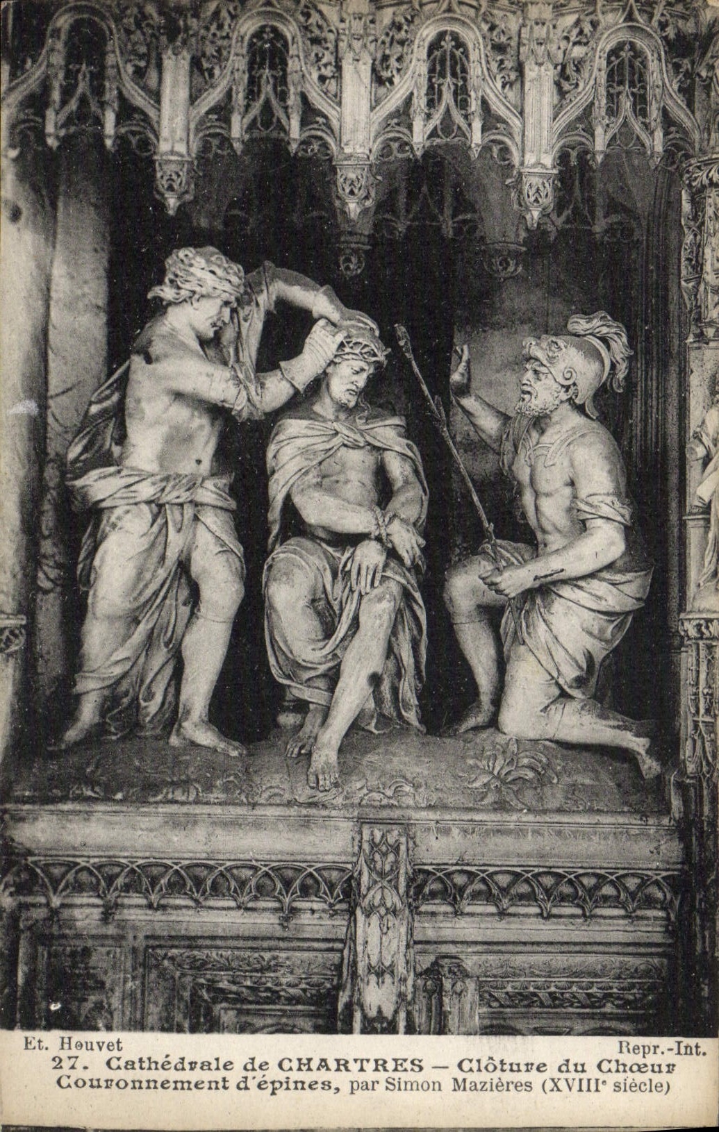 CPA Cathedrale de Chartres Cloture du Choeur Couronnement d'epines par Simon Mazieres