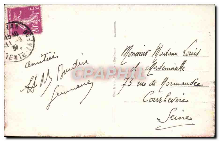 CPA Royan Un Coin de la Grand Conche Square Botton Les deux jetees — Rückseite