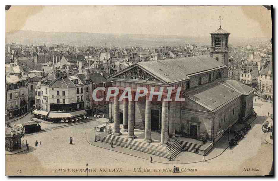 CPA Saint Germain en Laye L'Eglise Vue Prise du Chateau