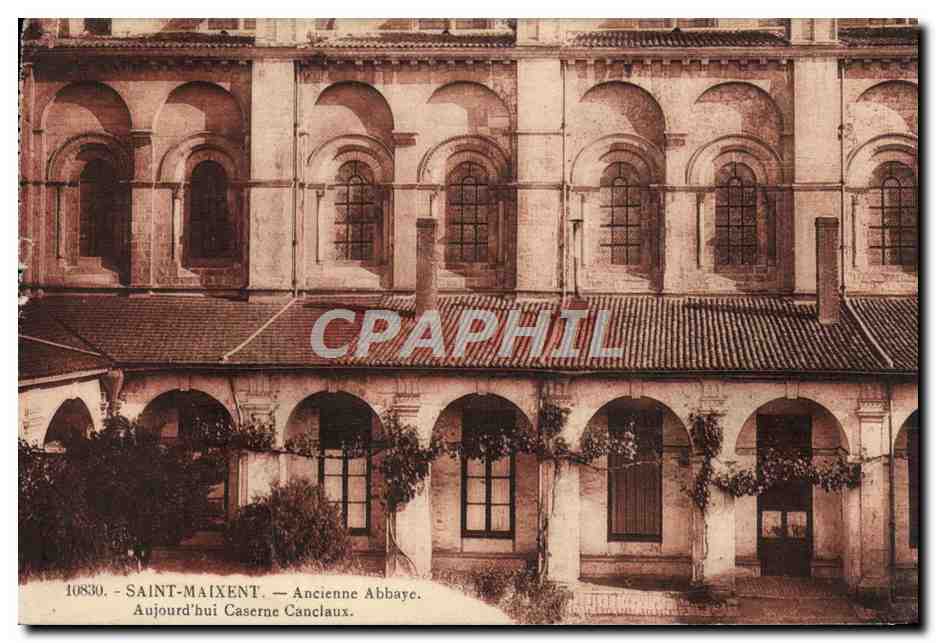 CPA Saint Maixent Ancienne Abbaye Aujourd'hui Caserne Canciaux Militaria