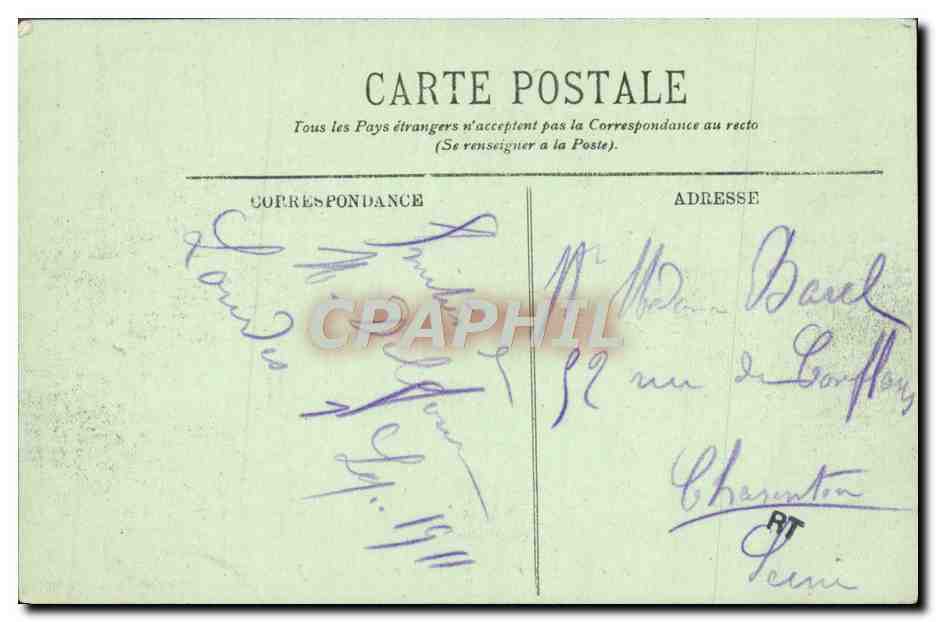 CPA Lourdes La Vallee d'Argeles et les Pyrenees Vues du Pic du Jer — Verso