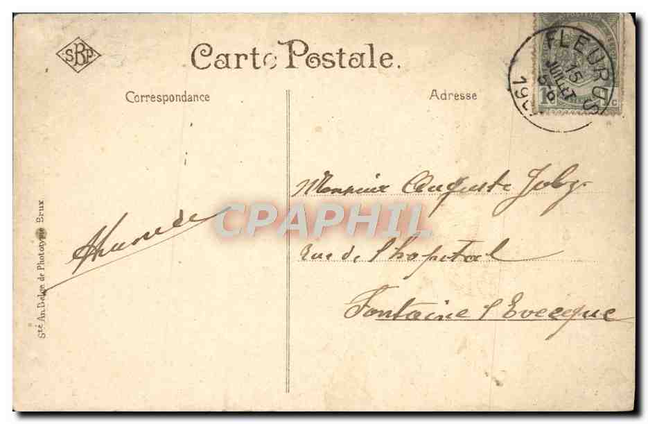 L'Alcove dans laquelle Napoléon Ier signa la paix après la bataille de Waterloo — Château de la Paix, Fleurus — Achterkant